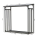 Metall Kaminholzregal Außen 185 x 70 x 185 cm Mit Wetterschutz Transparent, Pro - 40 mm Stahlprofil, Anthrazit, Wetterfest, Kapazität 2,3 m³ (3,5 SRM), XXL Garten Kaminholzunterstand Stapelhilfe