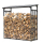 Metall Kaminholzregal Außen 185 x 70 x 185 cm Mit Wetterschutz Transparent, Pro - 40 mm Stahlprofil, Anthrazit, Wetterfest, Kapazität 2,3 m³ (3,5 SRM), XXL Garten Kaminholzunterstand Stapelhilfe