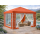 4 Seitenteile mit Moskitonetz für Blätter Pavillon 3x3m Seitenwand Terra / Rotorange RAL 2001