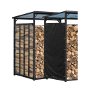 Wetterschutz Set Seitlich für Kaminholzregal, 2...