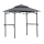 Grillpavillon BBQ 2,45 x1,5 m Grau Metall Garten Pavillon Grillzelt Überdachung