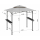 Grillpavillon BBQ 2,45 x1,5 m Grau Metall Garten Pavillon Grillzelt Überdachung