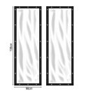 Wetterschutz Set Seitlich 66 x 108 cm, 2 Seiten für Kaminholzregal T/H 70 x 145 cm, PVC Transparent