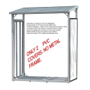 Wetterschutz Set Seitlich 66 x 108 cm, 2 Seiten für Kaminholzregal T/H 70 x 145 cm, PVC Transparent