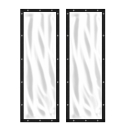 Wetterschutz Set Seitlich 66 x 108 cm, 2 Seiten für Kaminholzregal T/H 70 x 145 cm, PVC Transparent