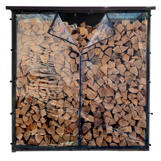 Wetterschutz Einzeln Front / Rückwand für Kaminholzregal, Transparent