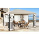 4 Side Panels with Mosquito Net 300/400x195cm Beige for Gazebo 3x4m
