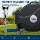 Erdspieß für Schlauchtrommel Halter Hallterung mit Universalkupplung Bodenanker Gartenschlauch aus Aluminium & verzinktem Stahl – stabiler Standfuß für Schlauchaufroller