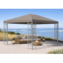 Rank Pavillon 3x4m Metall Garten Partyzelt Beigegrau RAL...