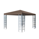 Rank Pavillon 3x3m Beigegrau Metallpavillon Polyester PVC...