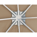 Rank Pavillon 3x3m Beigegrau Metallpavillon Polyester PVC beschichtet