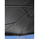 Rank Pavillon 3x3m Beigegrau Metallpavillon Polyester PVC beschichtet