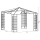 Rank Pavillon 3x3m Beigegrau Metallpavillon Polyester PVC beschichtet