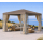 Rank Pavillon 3x3m Beigegrau Metallpavillon Polyester PVC beschichtet