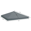 Replacement Roof for Rank Gazebo 3x3m Anthracite