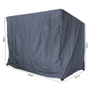 Protective Cover for Garden Swing 3 seater 219x121x182cm Grey