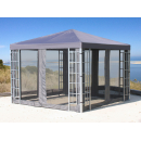 4 Side Panels with Mosquito Net 300x195cm Anthracite for Gazebo 3x3m