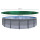 Winter Swimming Pool Cover Round 180g/m&sup2; for Poolsize 280 - 320cm Tarpaulin dimension &oslash; 380cm Green