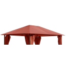 Replacement Roof for Garden Gazebo 3x4m Orange-Red