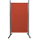 Paravent 180 x 78 cm Fabric Room Devider Garden Partition Wall Balcony Privacy Screen Orange-Red
