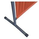 Paravent 180 x 78 cm Fabric Room Devider Garden Partition Wall Balcony Privacy Screen Orange-Red