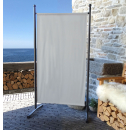 Paravent Outdoor Wetterfest 180 x 78 cm Weiß | Raumteiler Stellwand Innen | Garten & Balkon Sichtschutz Blickdicht