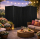 Paravent 4 Teilig 165 x 220 cm Schwarz - Garten & Balkon Sichtschutz Stellwand Innen & Außen - Raumteiler Trennwand Faltbar Blickdicht & Wetterfest