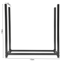Metal Firewood Rack Anthracite 120 x 25 x 120 cm Garden Firewood Shelter 0,5 m&sup3; Stacking Aid Outdoor with Weather Protection Gray