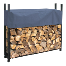Metal Firewood Rack Anthracite 120 x 25 x 120 cm Garden Firewood Shelter 0,5 m³ Stacking Aid Outdoor with Weather Protection Gray