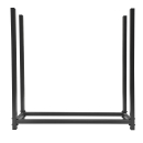 Metal Firewood Rack Anthracite 120 x 25 x 120 cm Garden Firewood Shelter 0,5 m³ Stacking Aid Outdoor with Weather Protection Gray