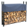 Metal Firewood Rack Anthracite 120 x 25 x 120 cm Garden Firewood Shelter 0,5 m³ Stacking Aid Outdoor with Weather Protection Gray