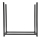 Metal Firewood Rack Anthracite 120 x 25 x 120 cm Garden Firewood Shelter 0,5 m³ Stacking Aid Outdoor with Weather Protection Gray