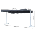 Stand awning 3.75x2.25m terrace roofing Dubai Grey