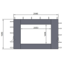 2 Seitenteile mit PE Fenster  300/400x197cm f&uuml;r Rank Pavillon 3x4m Seitenwand Anthrazit RAL 7012