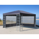 2 Side Panels with PE Window 300/400x195cm Anthracite for Gazebo 3x4m