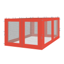 4 Seitenteile mit Moskitonetz für Rank Pavillon 3x4m Seitenwand Terra