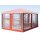 4 Side Panels with Mosquito Net 300/400x195cm Orange-Red for Gazebo 3x4m
