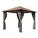 Replacement Roof for Garden Gazebo 3x3m Brown-Grey
