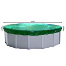 Winter Swimming Pool Cover Round 180g/m² for Poolsize 320 - 366 cm Tarpaulin dimension ø 420 cm Green