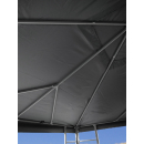 Rank Gazebo Set 3x3m metal garden party tent anthracite with 4 side parts with mosquito net