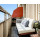 Sichtschutz Fächer 115 x 115 cm EASY MOUNT Rotorange Blickdicht Balkon Trennwand Windschutz Sonnenschutz