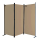 2 Piece Paravent 170 x 165 cm Fabric Room Devider Garden 3-Part Patrition Wall Foldable Balcony Privacy Screen Beige