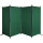 2 Piece Paravent 220 x 165 cm Fabric Room Devider Garden 4-Part Patrition Wall Foldable Balcony Privacy Screen Green