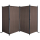 2 Piece Paravent 220 x 165 cm Fabric Room Devider Garden 4-Part Patrition Wall Foldable Balcony Privacy Screen Grey-Brown