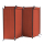 2 Piece Paravent 220 x 165 cm Fabric Room Devider Garden 4-Part Patrition Wall Foldable Balcony Privacy Screen Orange-Red