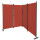 2 Stück Paravent 4 Teilig 165 x 220 cm Stoff Raumteiler Trennwand Balkon Sichtschutz Stellwand Faltbar Rotorange RAL 2001