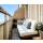 Sichtschutz Fächer 115 x 115 cm EASY MOUNT BEIGE Blickdicht Balkon Trennwand Windschutz Sonnenschutz